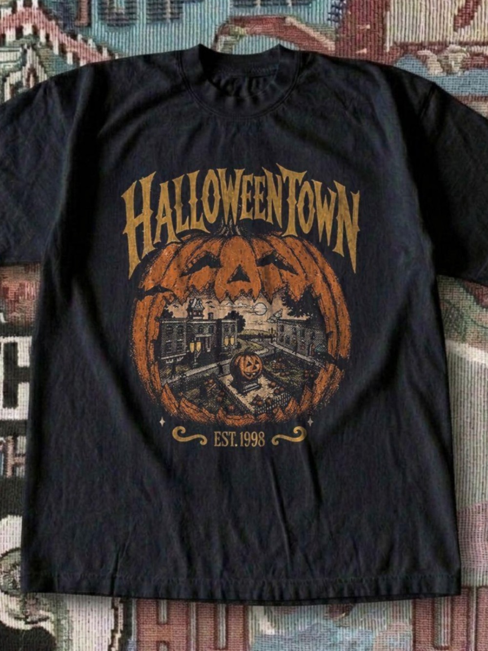 Gildan HalloweenTown Graphic Tee - Black